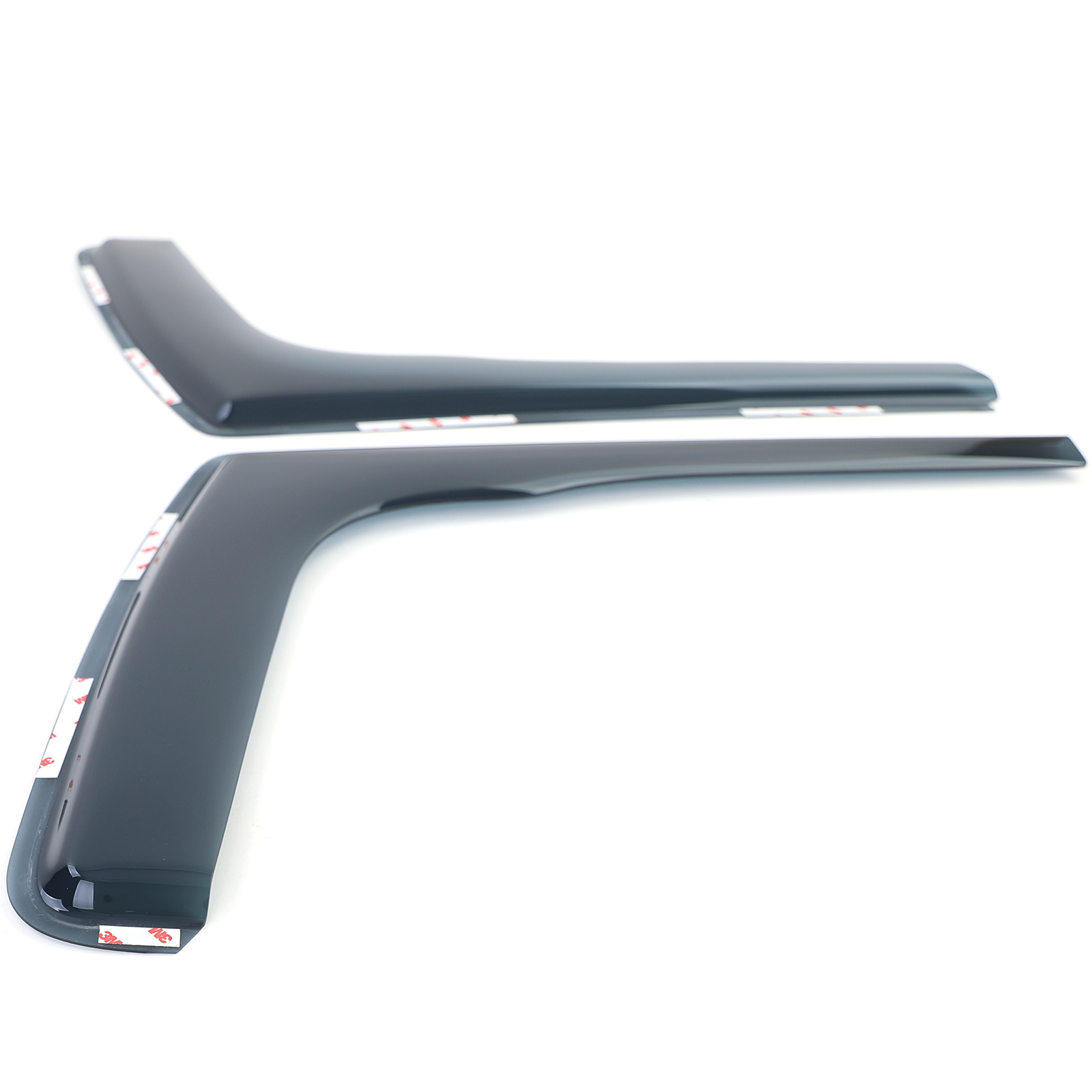 Zijwindschermen - raamspoilers - voor Ford Transit Custom 2012 - zwart smoke