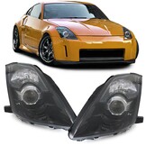 Koplampen geschikt voor Nissan 350Z Z33 Coupé / Roadster 2002-2009 - gerookt zwart