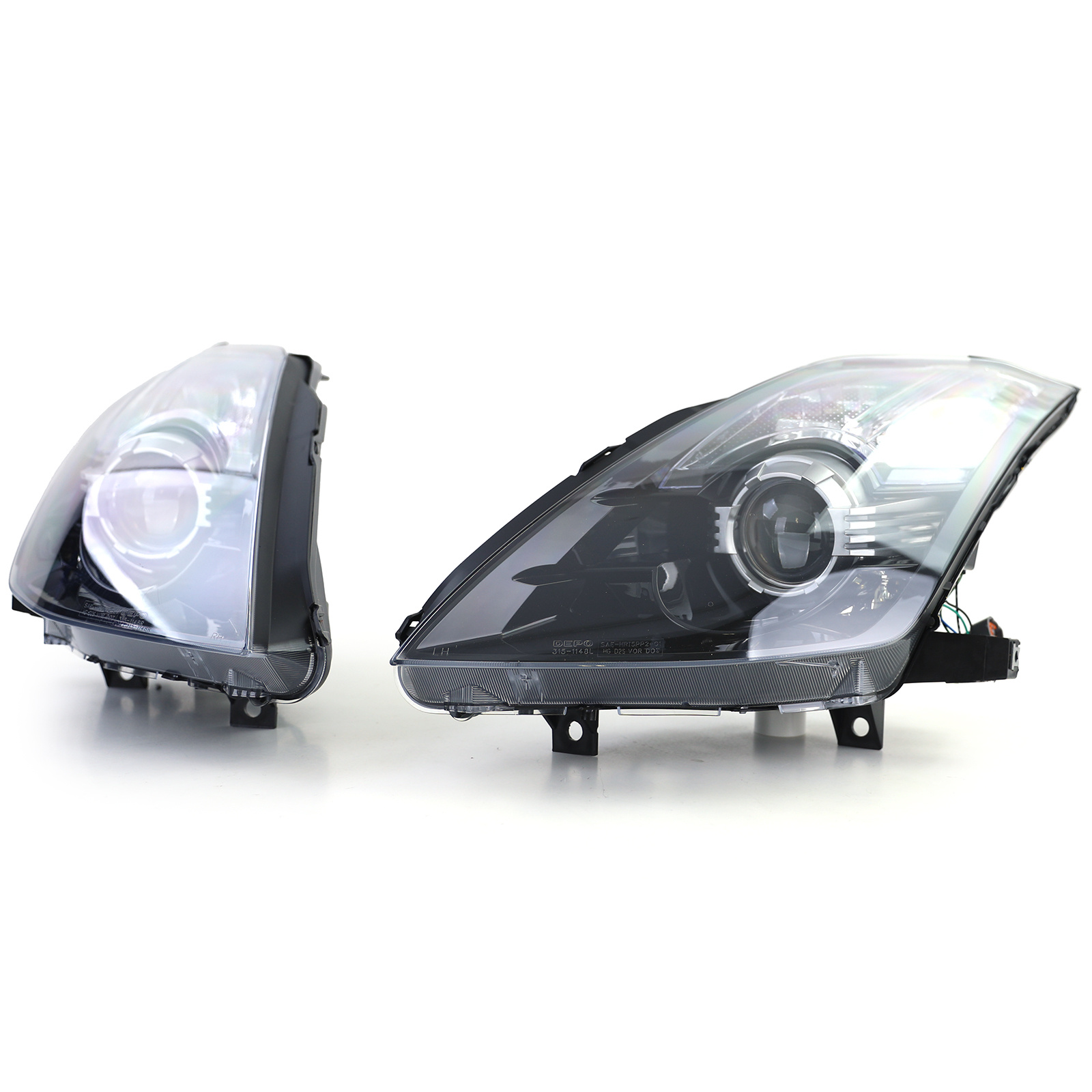 Koplampen - voor Nissan 350Z Z33 Coupé / Roadster 2002-2009 - gerookt zwart