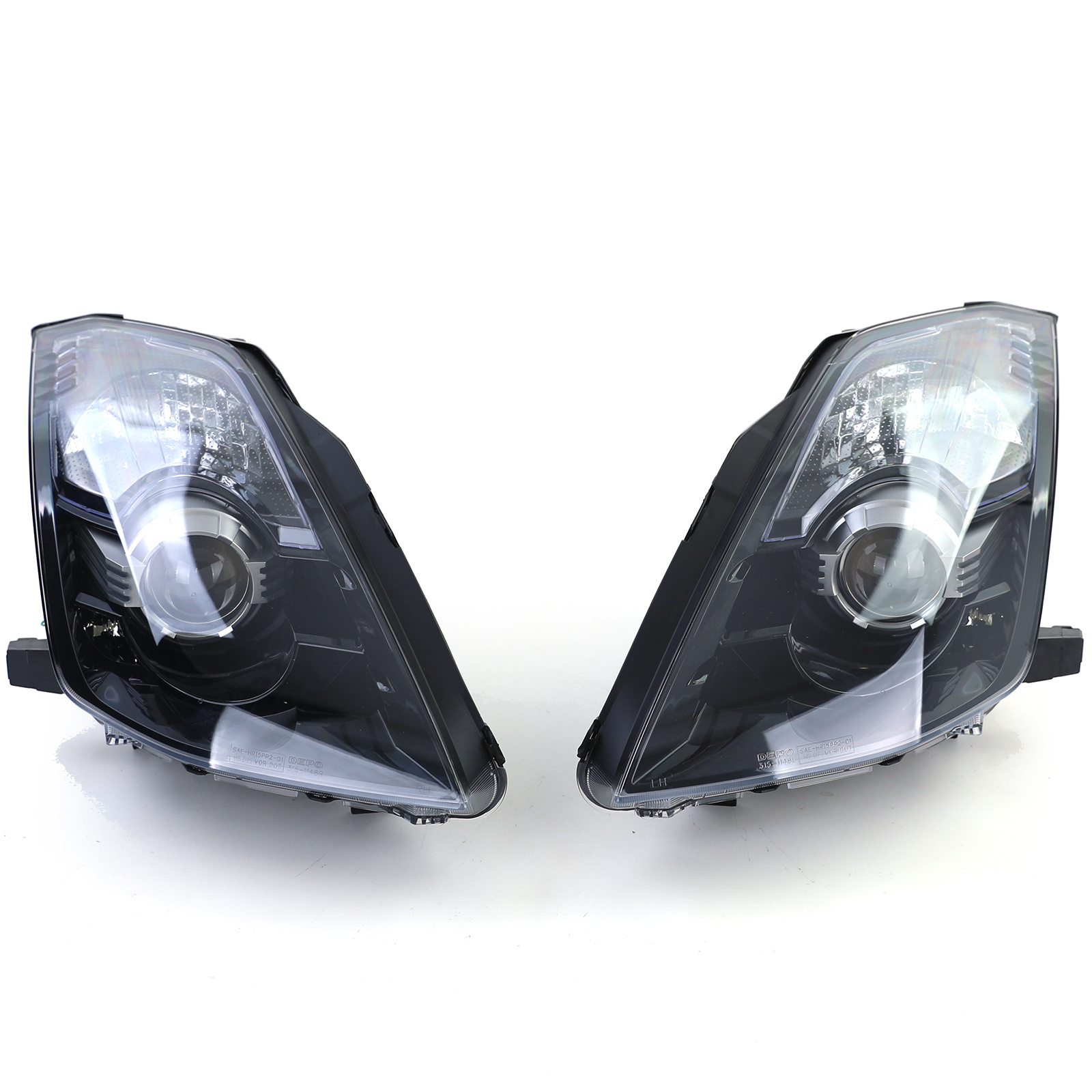 Koplampen - voor Nissan 350Z Z33 Coupé / Roadster 2002-2009 - gerookt zwart
