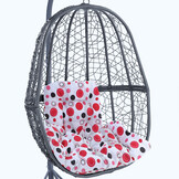 Hangstoel - grijs - 90x117x60cm - met gestipt kussen