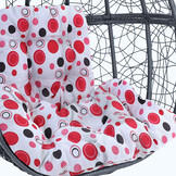 Hangstoel - grijs - 90x117x60cm - met gestipt kussen