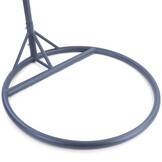 Hangstoel - grijs - 90x117x60cm - met gestipt kussen