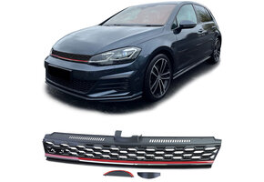 Grill auto - voor VW Golf 7 5G1 / BA5 / Sedan / Variant / Facelift 2012-16 - glanzend zwart