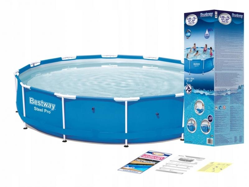 Bestway Steel Pro - opzetzwembad - 366x76 cm  - 6.473 L - blauw