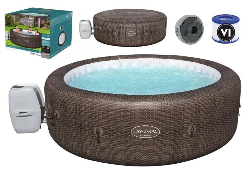 Opblaasbaar bubbelbad 216x71 cm - 5-7 personen - 1190 liter