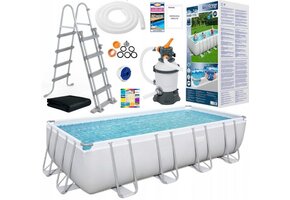 Bestway Power Steel - opzetzwembad - 488x244x122 cm - compleet