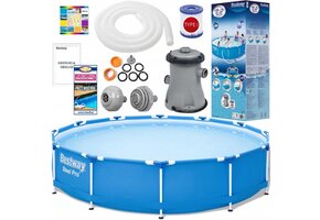 Bestway Steel Pro - opzetzwembad - 366x76 cm - 6.473L - met pomp