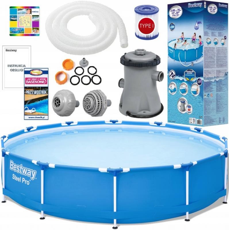 Bestway Steel Pro - opzetzwembad - 366x76 cm - 6.473L - met pomp