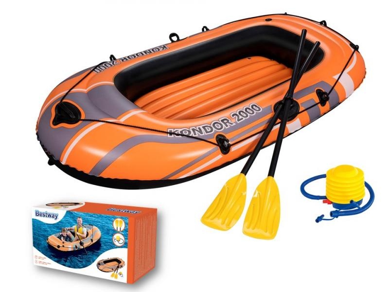 Bestway Kondor 2000 - opblaasboot - 2 personen - met voetpomp