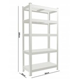 Stellingkast - met 5 planken - 180x90x30 - zwart