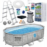 Bestway - opzetzwembad - 488x305x107 cm - complete set met pomp