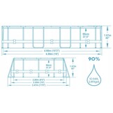 Bestway - opzetzwembad - 488x305x107 cm - complete set met pomp