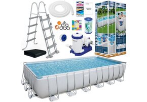 Bestway Power Steel - opzetzwembad - 732x366x132 cm - compleet