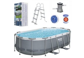 Bestway Power Steel - opzetzwembad - 424x250x100 cm - compleet