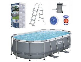 Bestway Power Steel - opzetzwembad - 424x250x100 cm - compleet