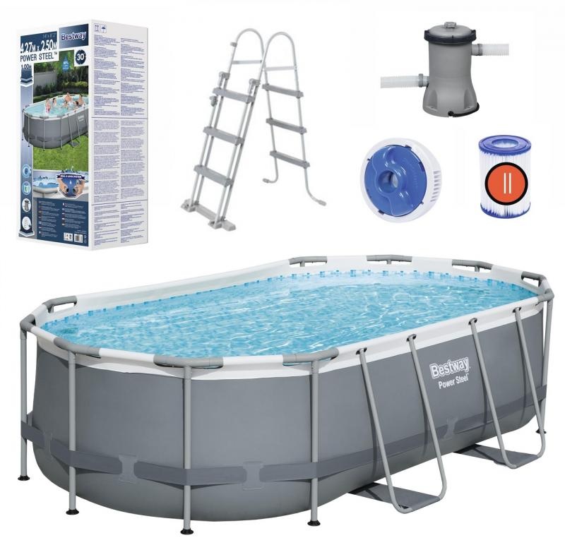 Bestway Power Steel - opzetzwembad - 424x250x100 cm - compleet