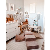 Foam speelset - bruin - ballenbak & 100 ballen wit, beige, goud