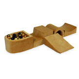 Foam speelset - karamel - ballenbak & 100 donkere ballen - brugje