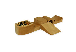 Foam speelset - karamel - ballenbak & 100 donkere ballen - brugje