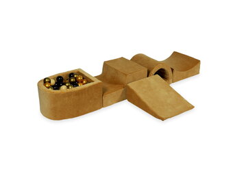 Foam speelset - karamel - ballenbak & 100 donkere ballen - brugje