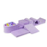 Foam speelset - met ballenbak en 100 ballen - 5-delig - lila