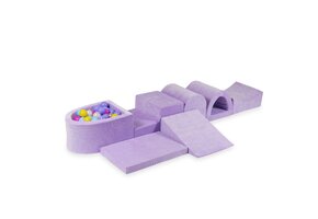 Foam speelset - met ballenbak en 100 ballen - 5-delig - lila