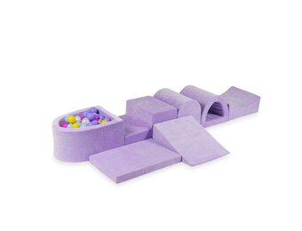 Foam speelset - met ballenbak en 100 ballen - 5-delig - lila