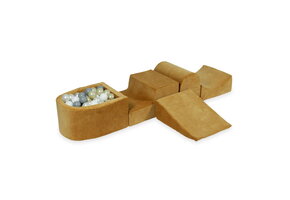 Foam speelset - karamel - ballenbak & 100 lichte ballen - heuvel