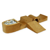 Foam speelset - karamel - ballenbak & 100 lichte ballen - brugje