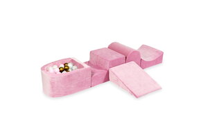 Foam speelset - beige - ballenbak & 100 ballen donkergoud, rose gold
