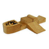 Foam speelset - karamel - ballenbak & 100 donkere ballen - heuvel