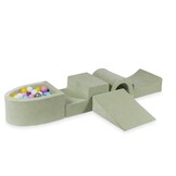 Foam speelset - met ballenbak en 100 ballen - 5-delig - mint