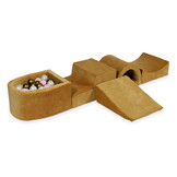 Foam speelset - karamel - ballenbak & 100 goud/roze ballen - brugje