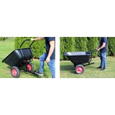 Kruiwagen - met kiepfunctie - 145x87x50cm - tot 400 kg - zwart