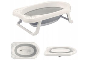 Baby badje - opvouwbaar - 45,5x80x24cm - 33 liter - grijs wit