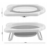 Baby badje - opvouwbaar - 45,5x80x24cm - 33 liter - grijs wit