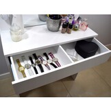 Kaptafel - make up tafel - met spiegel - 80x76x140,5 cm - wit