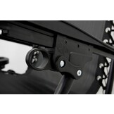 Ligstoel tuin - 178x68x110 cm - met tafeltje en luifel - zwart