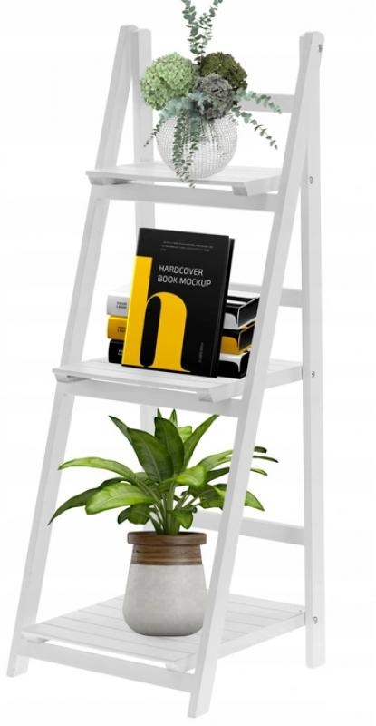 Ladderkast - met 3 planken - 42x39x109 cm - wit