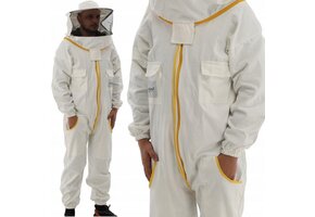 Imkerpak - met hoed - 4 zakken - maat XL - wit