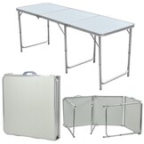 Klaptafel - campingtafel - 180x60x70 cm - wit