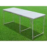 Klaptafel - campingtafel - 180x60x70 cm - wit