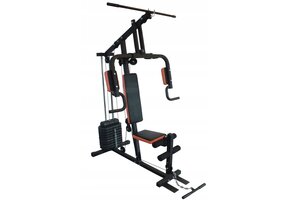 KrachtsKrachtstation - Home gym -  met 45 kg gewicht - zwart-oranjetation fitnessstation met 45 kg gewicht zwart - Copy