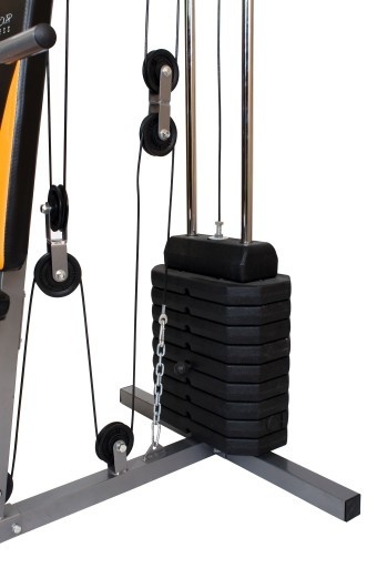 KrachtsKrachtstation - Home gym - met 45 kg gewicht - zwart-oranjetation fitnessstation met 45 kg gewicht zwart - Copy