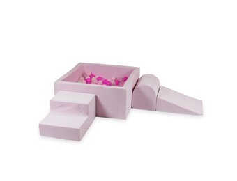 Foam speelset lichtroze - ballenbak & 400 roze tinten ballen