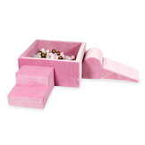 Foam speelset roze - ballenbak & 400 oud goud en roze ballen