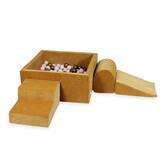 Foam speelset caramel - ballenbak & 400 goud roze ballen