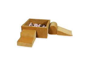 Foam speelset caramel - ballenbak & 400 goud roze ballen