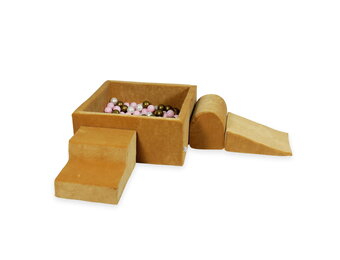 Foam speelset caramel - ballenbak & 400 goud roze ballen